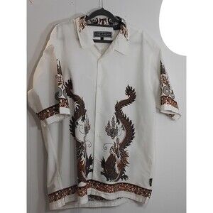 Zeelander Men Dragon Vintage Shirt Size Large short Sleeves